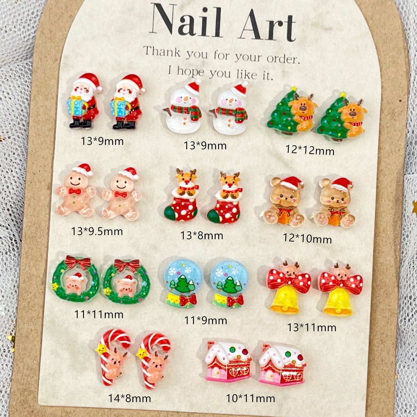 Manicure MiNi Christmas(4pcs/bag)