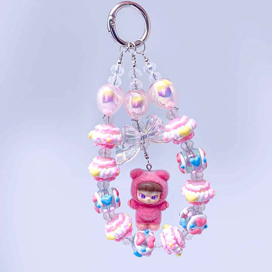 【D013】Young Girl Heart -MOMOKOART Handmade Selected Phone/Key Chain（Pre-Sale)