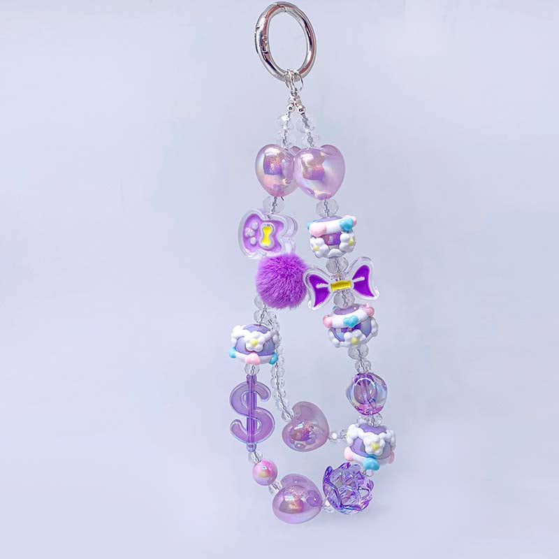 【D014】Purple Encounter -MOMOKOART Handmade Selected Phone/Key Chain（Pre-Sale)